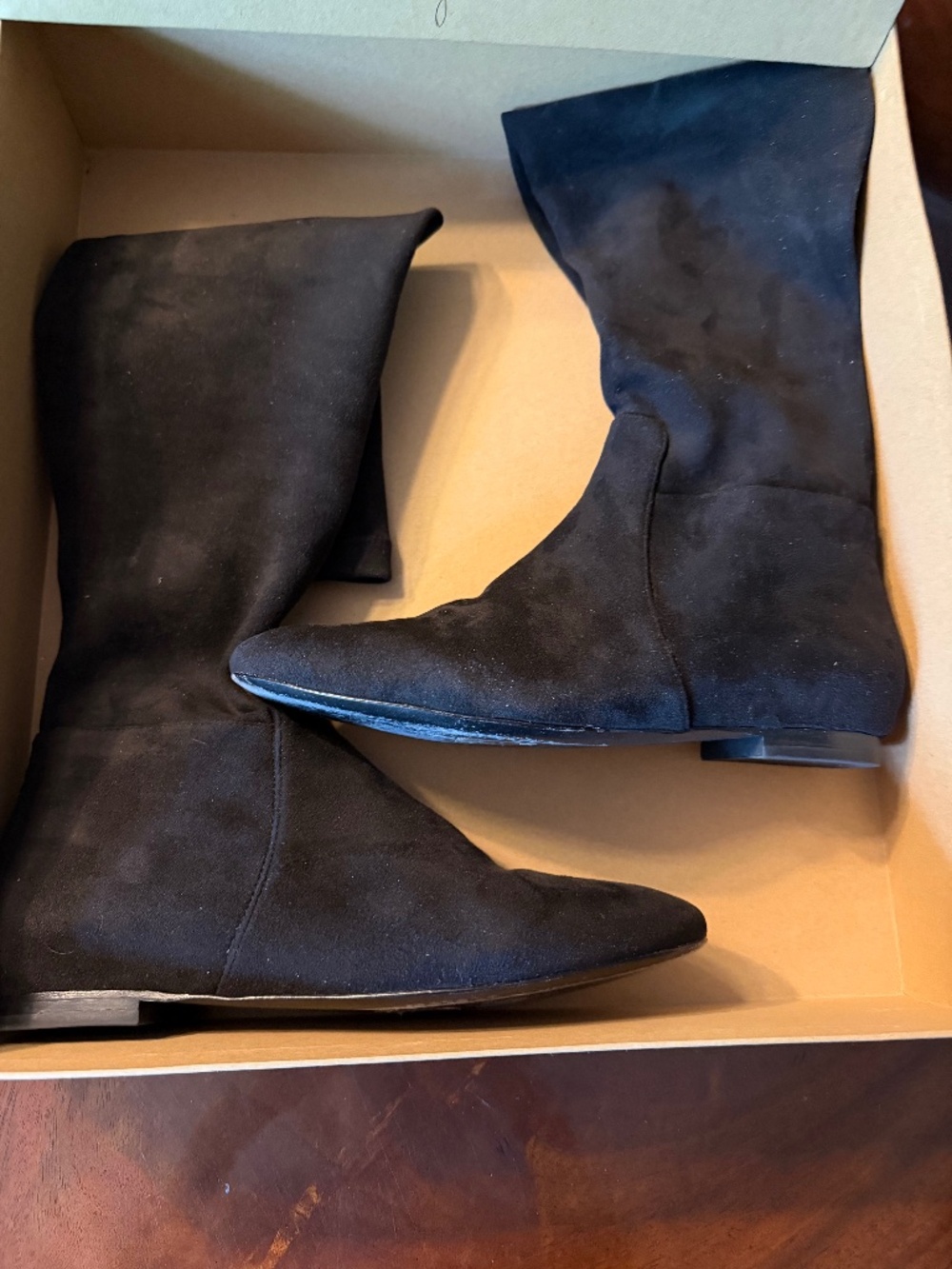 Over the Knee Black Suede Boots Joie